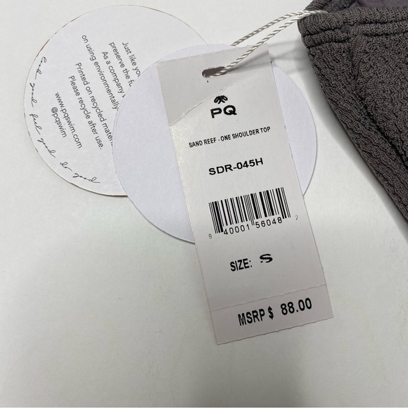 PQ Anthropologie Sand Reef One Shoulder Bikini top size small NEW - Picture 4 of 5